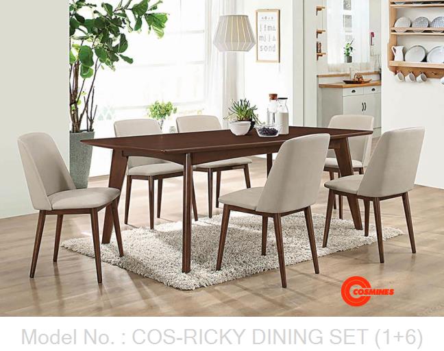 COS-RICKY DINING SET (1+6)